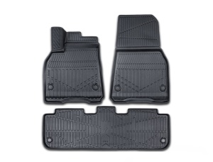 Set covorase auto cauciuc Tesla model Y 2020->, forma tavita 3D - Img 1