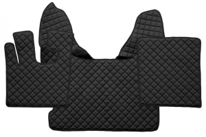 Set covorase camion, piele ecologica compatibil cu DAF XF 105 2007-2012 Negru, AUTOMAT