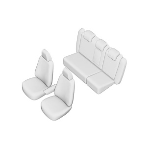 SET HUSE SCAUN UMBRELLA PENTRU VW PASSAT 2011-2014 (BANCHETA FRACTIONATA) CU TETIERELE SPATE IN FORMA DE L - Img 6