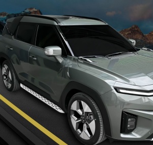 Set praguri trepte laterale cu suporti compatibil Toyota CH-R 2016->, EVO Design, negru cu margine cromata - Img 5