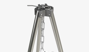 Trepied telescopic din aluminiu, pentru gatit la ceaun la foc de tabara, inaltime maxima 116 cm, Easy Camp Campfire Aluminum Tripod - Img 2