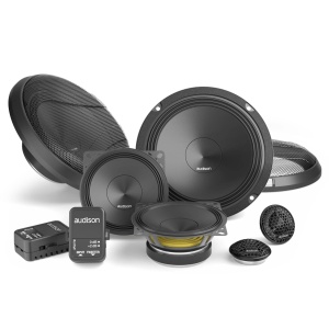 Ηχεία αυτοκινήτου Audison Prima APK 163, σύστημα 3 δρόμων, 165 mm, 125 W RMS, 4 Ω, σετ 6 ηχείων + αξεσουάρ