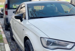 Audi A3 8V 2013-2019 fényes fekete Batman stílusú tükörborítások - Img 6