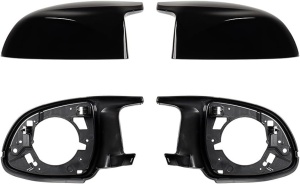Capace oglinda compatibile cu BMW X3 G01 2017-2020, BMW X4 G02 2017-2020, BMW X7 G07 2018-2020, BMW X5 G05 2017-2023, BMW X6 G06 2018-2020, Negru lucios M-Design, cu clipsuri, inlocuiesc capacele originale
