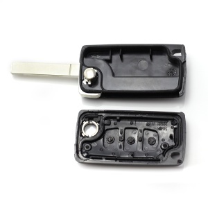 Citroen / Peugeot 307 - Carcasa tip cheie briceag cu 3 butoane, lama VA2-SH3, fara suport baterie, buton portbagaj - Img 4