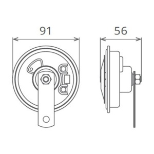 CLAXON ELECTROMAGNETIC, TIP DISC, 24V 3A TON JOS - Img 3