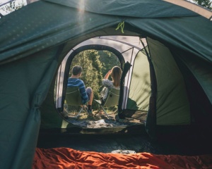 Cort camping tip cupola cu 2 camere, potrivit pentru 3 persoane, 330x200x130 cm, Outwell Tent Cloud 3 - Img 7