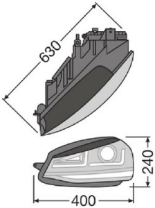 db-os LED-es fényszórókészlet VW GOLF VII-hez (2012-2016) FEKETE LEDriving XENON / HALOGÉN POZÍCIÓS LEDHL104-BK OSRAM
