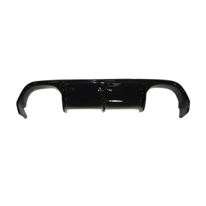 Difuzor bara spate compatibil BMW Seria 3 F30 2011-2018, M3 Design dubla evacuare, negru lucios