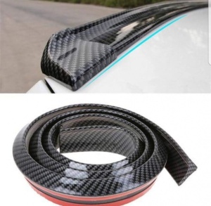 Eleron auto universal din cauciuc tip M Carbon Design lungime 150 cm x 3.5 cm latime cu capete din plastic - Img 8
