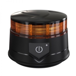Girofar LED, prindere cu magnet, 14W, 12-24 V, cu acumulator, buton on-off si telecomanda, E-Mark - Img 2