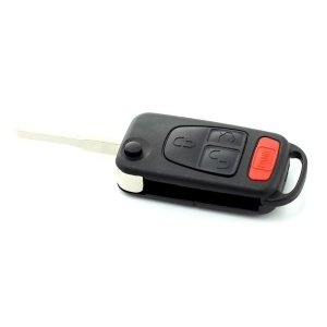 Mercedes Benz - Carcasa tip cheie briceag cu 3 butoane, buton panica, lama 2 "piste" - Img 2