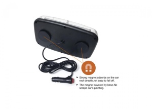 Mini rampa Girofar LED Cu Magnet, 12V, 24W, IP65, 31x16x7 cm, sticla portocalie - Img 4