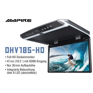 Monitor de plafon Ampire OHV185-HD Full HD ultra-slim de 18,5" cu USB - Img 11