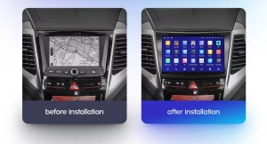 Navigatie Auto MOSS M3 SsangYong Tivoli 2015-2019 4+32GB 9" QLED Octa-core 2Ghz, Android 4G Bluetooth 5.1 DSP - Img 2