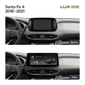 Navigatie Auto Teyes Lux One Hyundai Santa Fe 4 2018-2020 4+32GB 12.3" IPS Octa-core 2Ghz, Android 4G Bluetooth 5.1 DSP - Img 3
