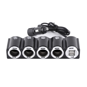PNI LIGHTER 04 AUTÓS TÖLTŐ 4 12V/24V-OS ÖNGYÚJTÓ KIMENETTEL ÉS 2 USB KIMENETTEL (1A), LED JELZŐVEL - Img 2