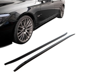 Prelungire praguri laterale compatibile cu BMW Seria 7 F01 2008-2015, culoare negru lucios - Img 2