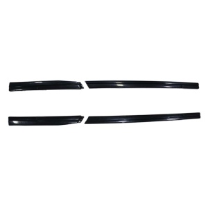 Prelungire praguri laterale compatibile VW GOLF 7 VII 2012-2020, 4 piese, negru lucios fara aripioare - Img 3
