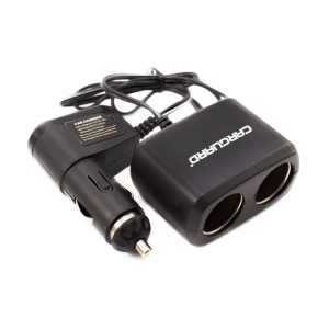 Priză dublă pentru încărcător auto, cu cablu + USB 1A - Img 1