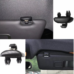Set 2 cleme parasolar auto, culoare negru, compatibil VW Audi Skoda - Img 3