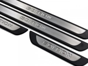 Set 4 protectii praguri din aluminiu compatibil cu SKODA FABIA 2000-2007, 2007-2014, 2014-2021 S-Dizayn EDITION Line - Img 2