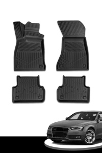 Set covorase auto cauciuc Audi A4 B8 2007-2015, forma tavita 3D - Img 2