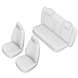 SET HUSE SCAUN UMBRELLA PENTRU SKODA OCTAVIA II 2004-2009 (BANCHETA FRACTIONATA) TIP 1 CU TETIERE SPATE IN FORMA DE L - Img 3