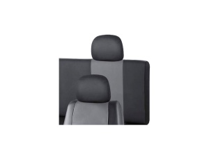 Set Huse Scaune Auto Universale, 10 Bucati, Piele Ecologica Negru cu Gri - Img 2