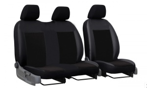 Set huse scaune auto, universale, fata 2+1, material jacquard, negru