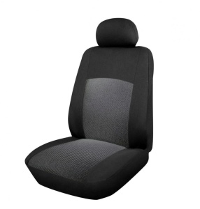 Set huse scaune auto, universale, fata-spate, jacquard, negru cu gri - Img 3