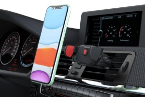 SUPORT TELEFON AUTO EXTENSIBIL 58-95 MM CU PRINDERE IN GRILA DE VENTILATIE - Img 7