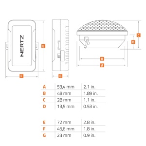 Tweetere Auto Hertz Mille Pro MP 28.3, set componente, 35 mm, 180W, 4Ω, 2 tweetere - Img 4