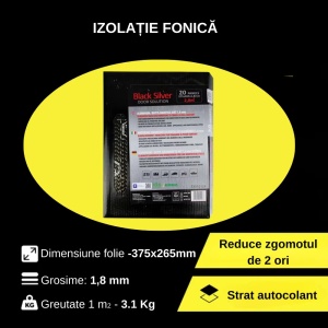 Autó hangszigetelés Prémium STP fekete-ezüst ajtócsomag, 1,8 mm, 2,0 m2, ömlesztett kiszerelés - Img 7