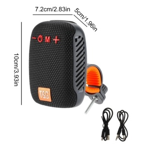 BoxA Bluetooth portabilA cu radio, slot pentru card de memorie, USB AUX si suport pentru bicicleta, motocicleta, negru - Img 6