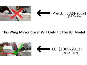 Capace oglinda compatibile cu BMW seria 1 E87 2004-2007, E90, E91 E92 2004-2007 Negru lucios M-Design, cu clipsuri, inlocuiesc capacele originale - Img 2
