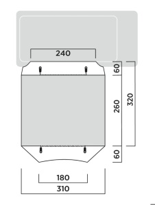 Cort auto pentru usa culisanta van, camping, plaja, pescuit, Easy Camp Vehicle Awning Reine - Img 6