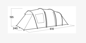 Cort camping tip tunel Easy Camp Tent Leka Twin 6, 610x240x195 cm, pentru 6 persoane - Img 7