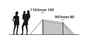 Cort camping tip tunel pentru 2 persoane, 350x150x110 cm, Outwell Tent Earth 2 - Img 13