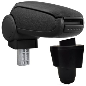 Cotiera auto compatibila Dacia Logan II 2017-> Negru Material Textil - Img 1