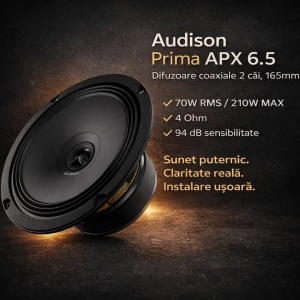 Difuzoare auto Audison Prima APX 6.5 set coaxial 2 căi, 165mm, 70W RMS, 4Ω, set 2 difuzoare - Img 8