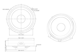 Difuzoare auto Steg dedicate Audi MA8CII set componente, 200mm, 50W RMS, 3.4Ω, set 2 difuzoare - Img 5