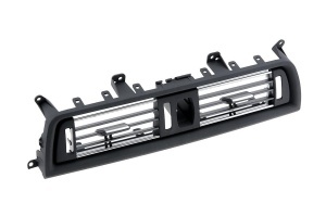 Grila Centrala Bord Ventilatie compatibil BMW Seria 5 F10 F11 2010-2017 Negru cu crom