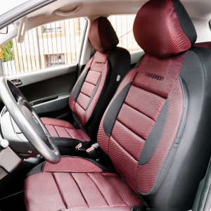 Huse universale premium pentru scaune auto rosu+negru - Img 2