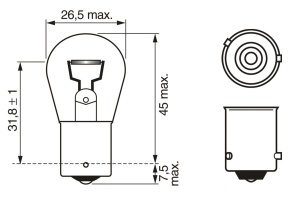 Izzó 12V Py21W 21W Pure Light készlet 10 db Bosch - Img 6