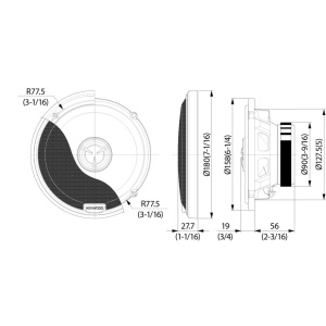 KFC-X174 KENWOOD 16,5 CM-ES KOAXIÁLIS HANGSZÓRÓK, 80 W RMS - Img 2