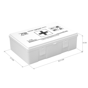 Kit siguranta auto omologat format din Trusa medicala auto de prim ajutor, Stingator auto reincarcabil RUNKIT cu manometru 1 Kg - Img 6