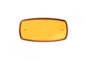 Mini rampa Girofar LED, cu Magnet, 12-24V, 24W, IP67, 31x16x7 cm, sticla portocalie, E-MARK - Img 2