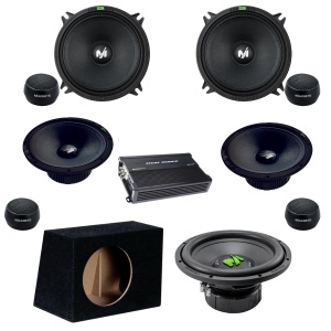 Pachet Difuzoare Auto cu subwoofer Audi A3 8L 1996-2003 Deaf Bonce Machete 1000 W