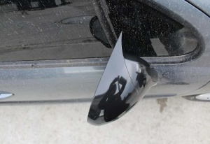 PEUGEOT 308 2007-2013 modellekkel kompatibilis tükörborítások, fényes fekete - Img 2